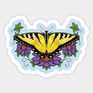 Tiger Butterfly Sticker